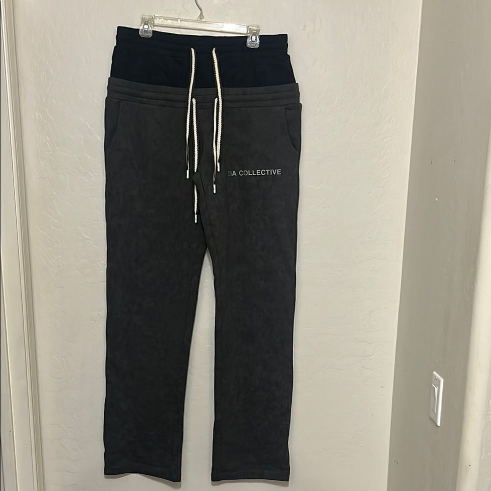 Sia Collective Double Stack Sweatpants Athletic Athleisure Lounge Wear Brand New